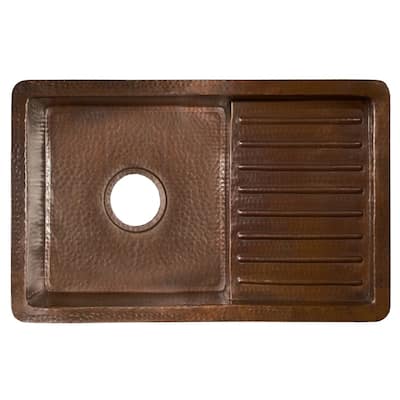 Cantina Pro Antique Copper Drainboard Undermount Kitchen Sink