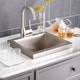 preview thumbnail 1 of 0, Manhattan Hand Hammered Brushed Nickel Drop-in Bar Sink Brushed nickel