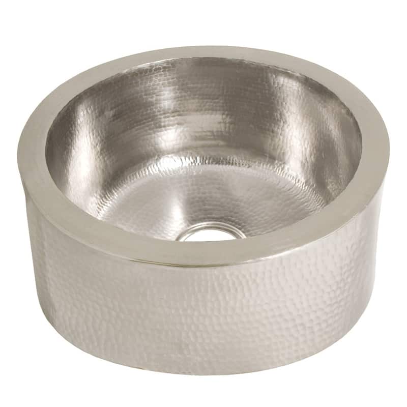 Fiesta 19-inch Round Brushed Nickel Bar/ Prep Sink