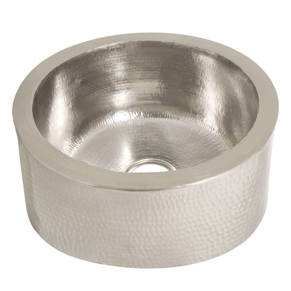 Fiesta 19-inch Round Brushed Nickel Bar/ Prep Sink