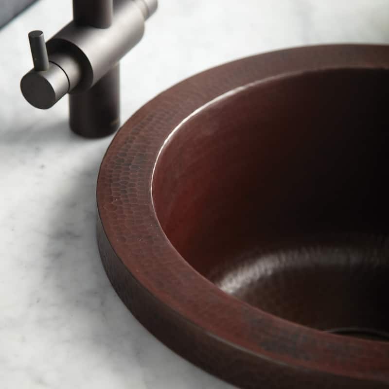Mojito Hammered Antique Copper Drop-in Bar/ Prep Sink