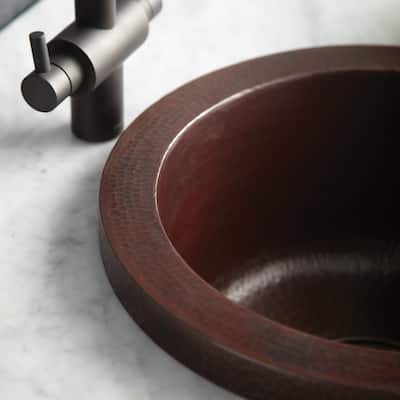 Mojito Hammered Antique Copper Drop-in Bar/ Prep Sink