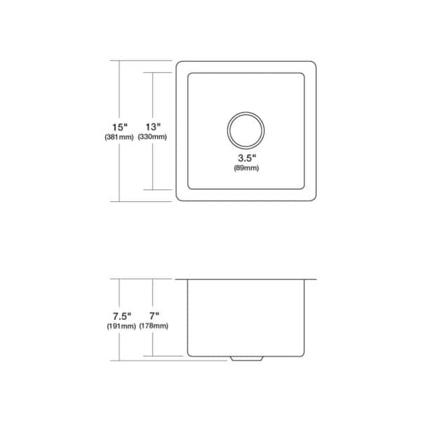 Cantina Hammered Brushed Nickel Undermount Bar/ Kitchen Prep Sink