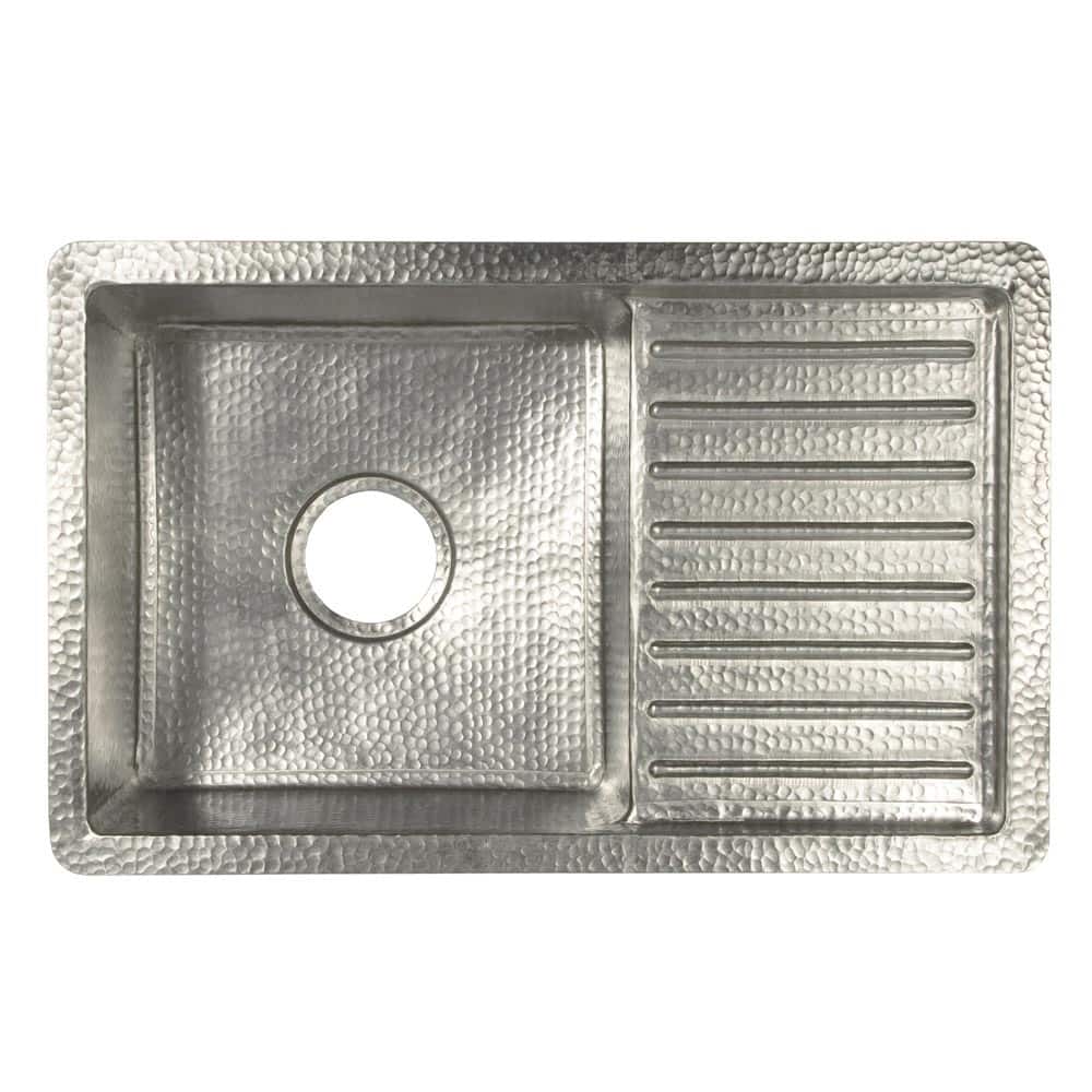 Cantina Pro Brushed Nickel Drainboard Undermount Kitchen Sink