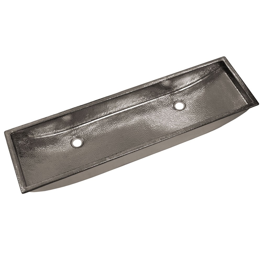 Trough Polished Nickel 48-inch Undermount/ Drop-in Bathroom Sink - Polished Nickel