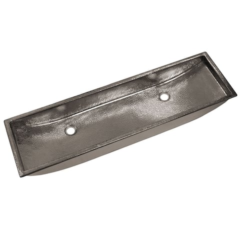 Trough Polished Nickel 48-inch Undermount/ Drop-in Bathroom Sink