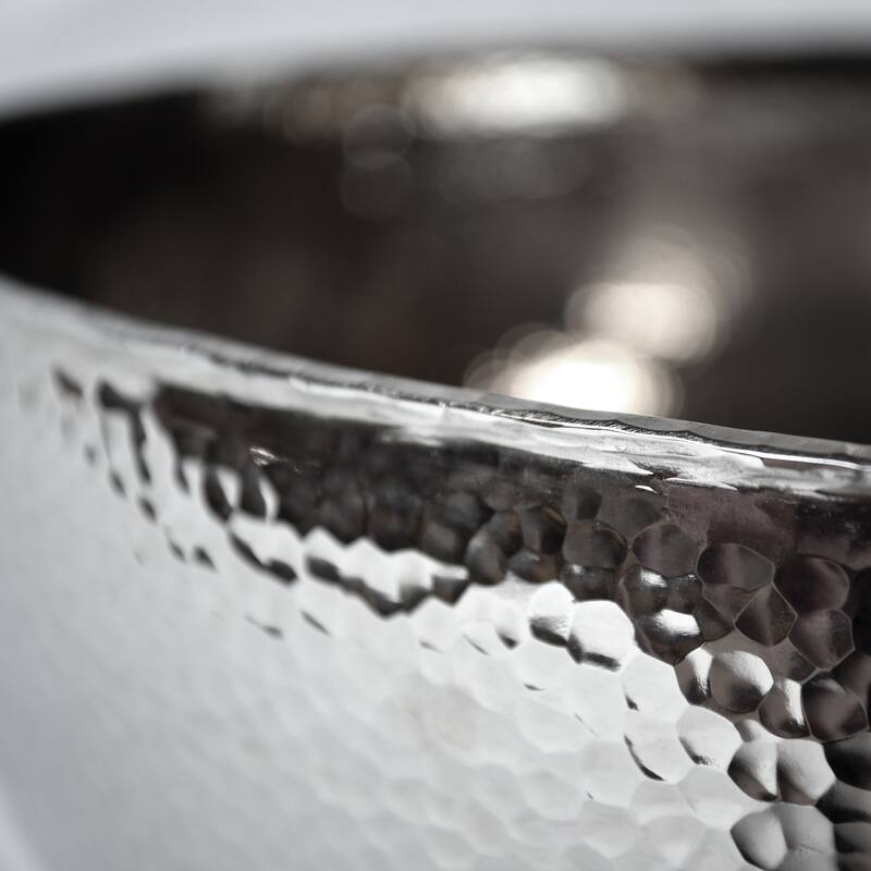 Maestro Polished Nickel Vessel Round Bathroom Sink