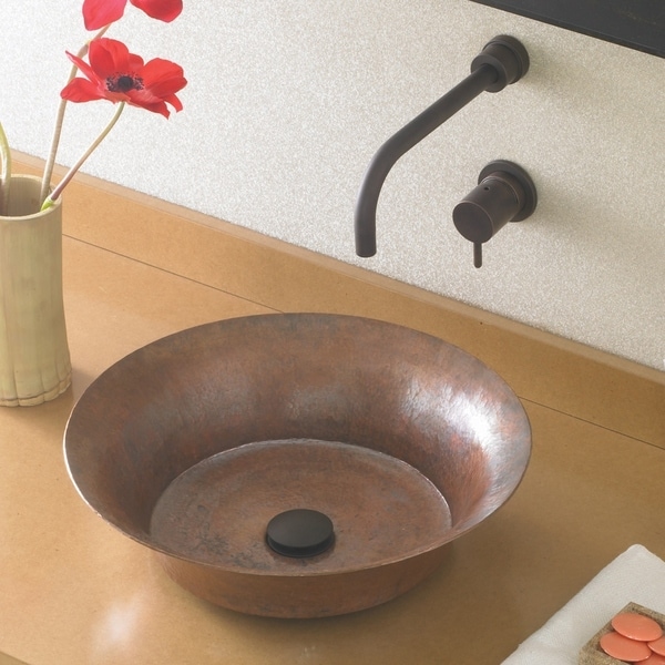 Maestro Bajo Tempered Copper Vessel Bathroom Sink Free Maestro Bajo Tempered Copper Vessel Bathroom Sink