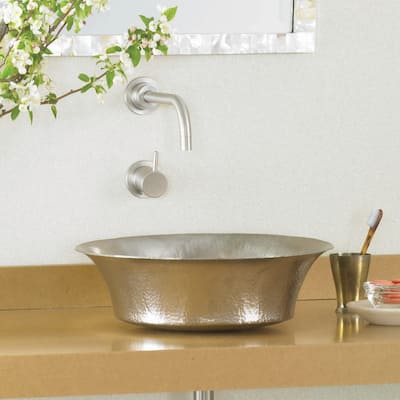 Maestro Bajo Brushed Nickel Vessel Bathroom Sink