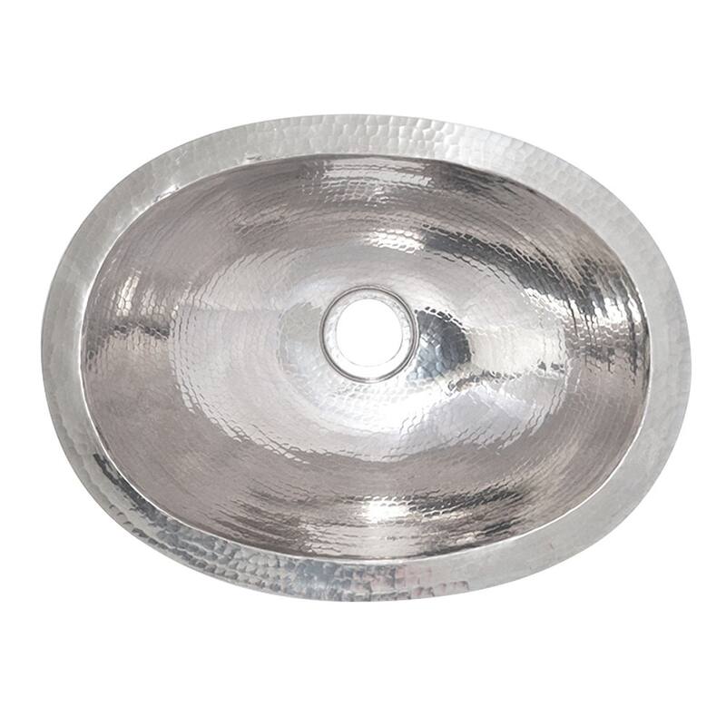 Baby Classic Polished Nickel Undermount Bathroom Sink - 15.75" x 12" x 5"