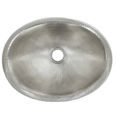 Rolled Baby Classic Brushed Nickel Drop-in Oval Bathroom Sink
