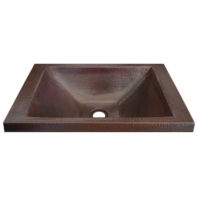 Hana Antique Copper Drop-in Bathroom Sink