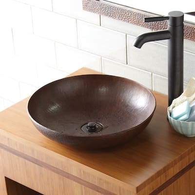 Maestro Sonata Petit Antique Copper Vessel Bathroom Sink