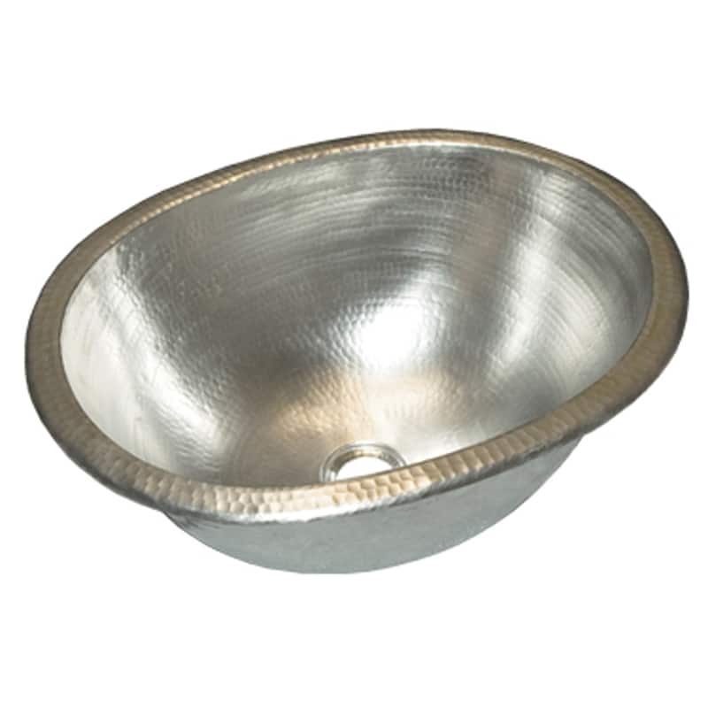 Cameo Brushed Nickel Undermount/ Drop-in Oval Bathroom Sink