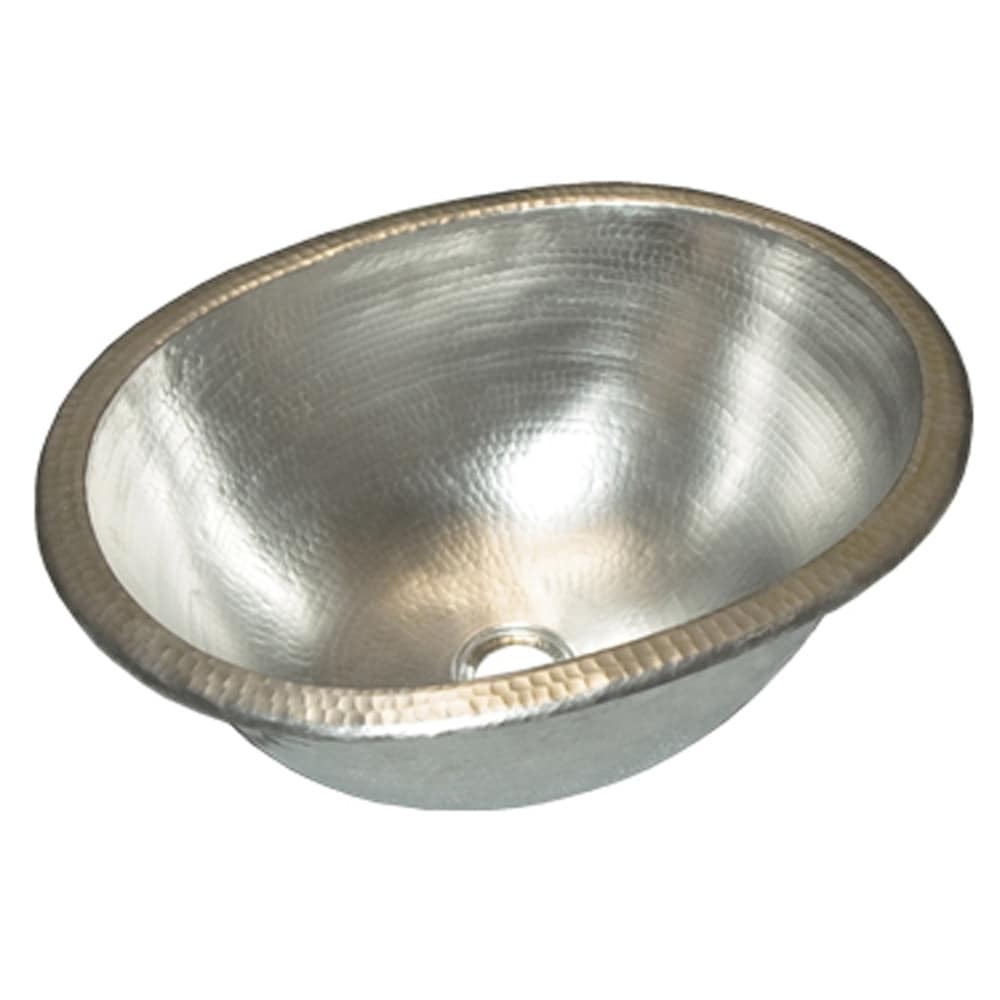 Cameo Brushed Nickel Undermount/ Drop-in Oval Bathroom Sink - Brushed nickel