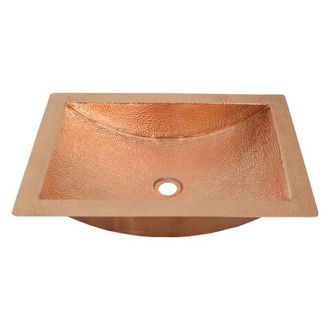 Avila Polished Copper Undermount Bathroom Sink - 21" x 15" x 4.5"