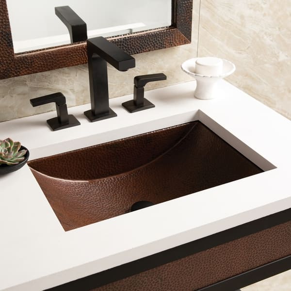 Avila Antique Copper Undermount Bathroom Sink - Bed Bath & Beyond ...