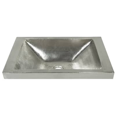 Hana Brushed Nickel Drop-in Bathroom Sink
