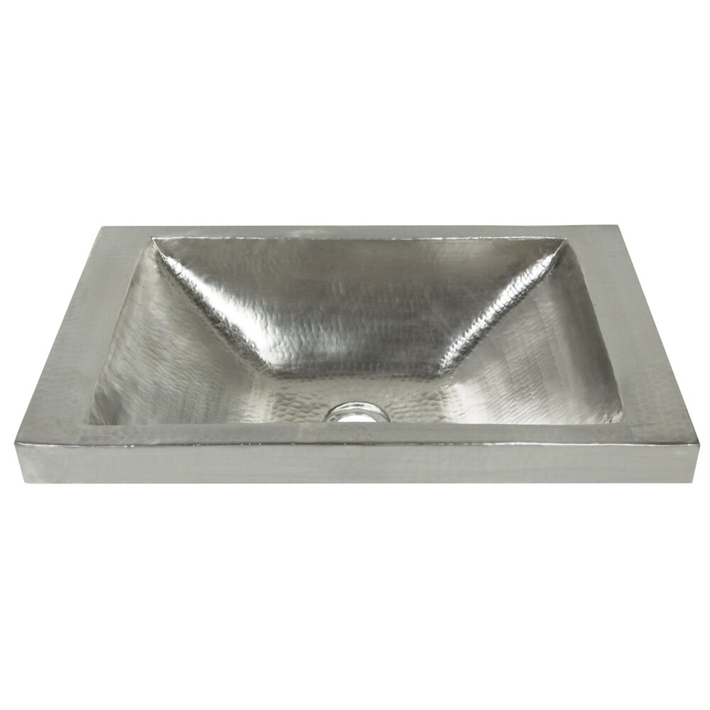 Hana Brushed Nickel Drop-in Bathroom Sink - Brushed nickel