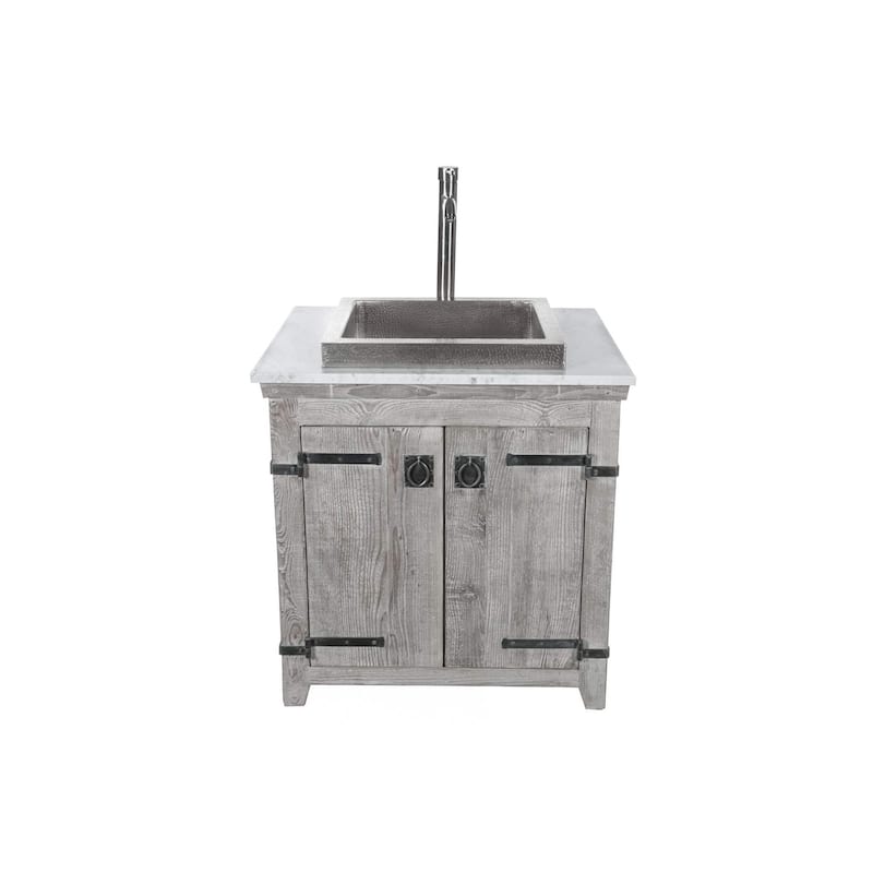 Tatra Brushed Nickel Drop-in Bathroom Sink