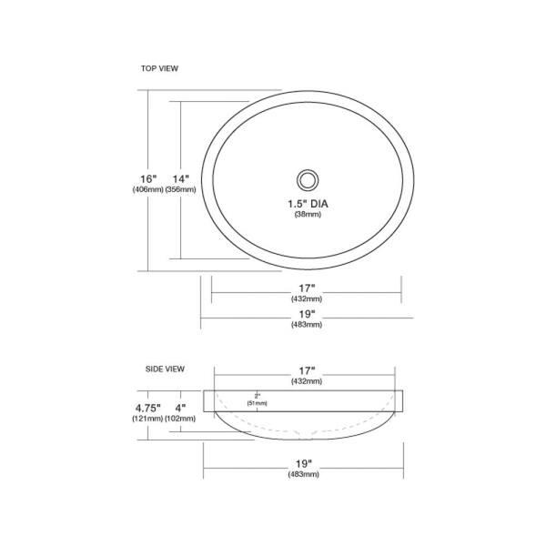 Shop Tolosa New Nativestone Drop In Undermount Bathroom Sink 19 X 16 X 4 75 Overstock 18235382
