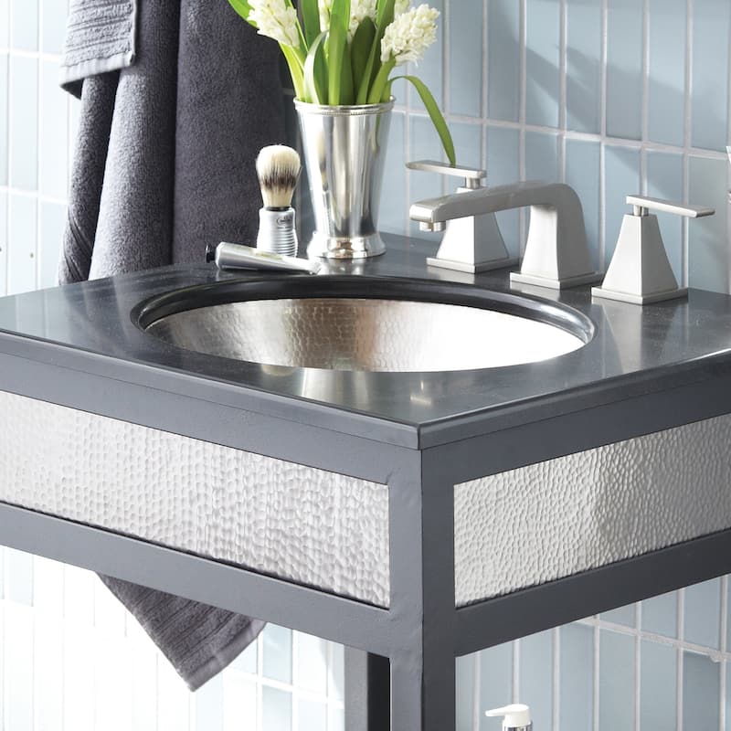 Classic Brushed Nickel Undermount Bathroom Sink
