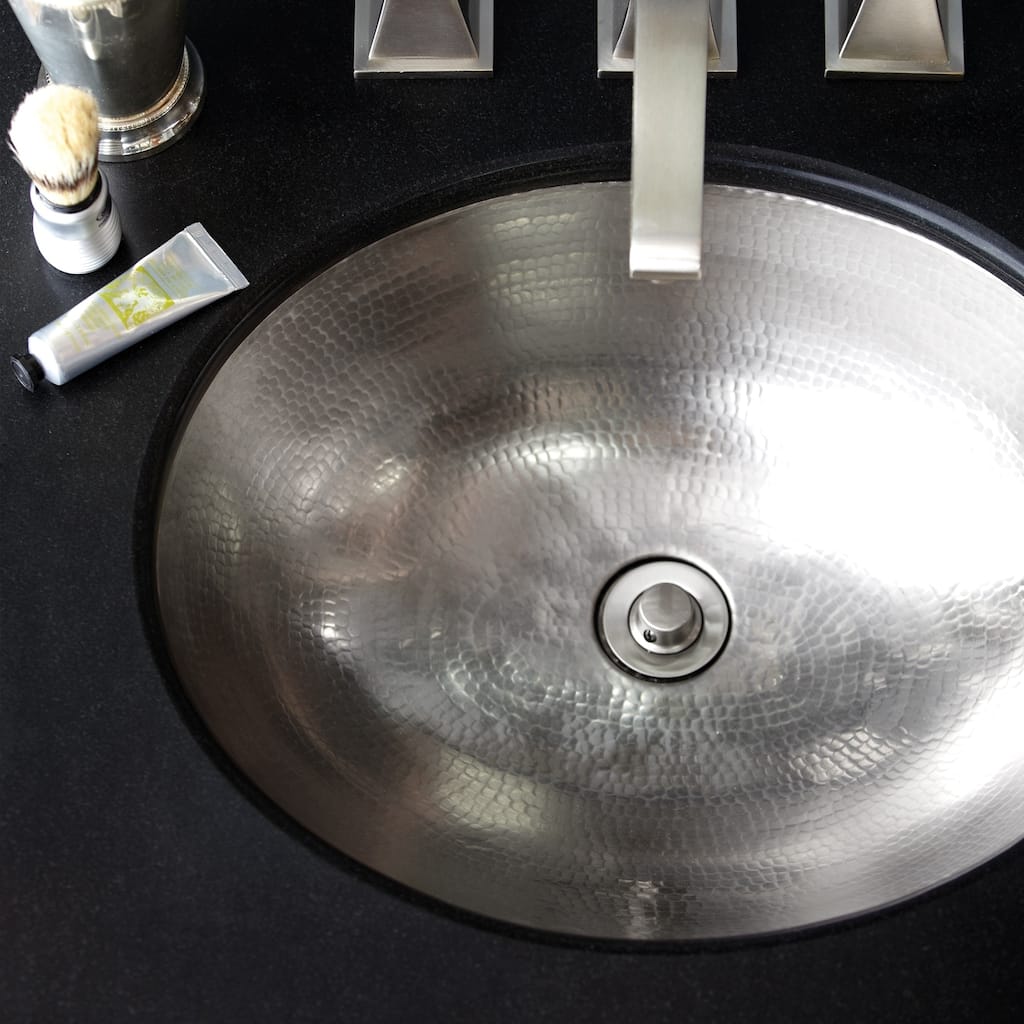 Classic Brushed Nickel Undermount Bathroom Sink
