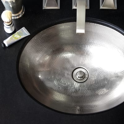Classic Brushed Nickel Undermount Bathroom Sink
