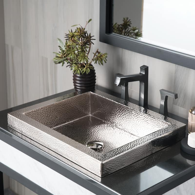 Tatra Polished Nickel Drop-in Bathroom Sink - Polished Nickel