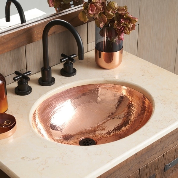 Clic Polished Copper Undermount Bathroom Sink Clic Polished Copper Undermount Bathroom Sink