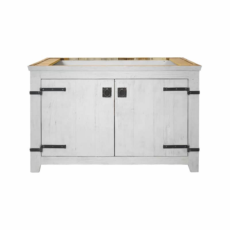 Americana Whitewash 48-inch Reclaimed Wood Bathroom Vanity (Base Only) - Whitewash