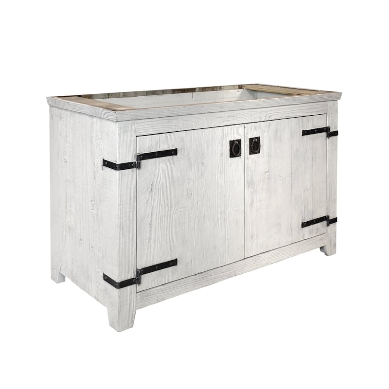 Americana Whitewash 48-inch Reclaimed Wood Bathroom Vanity (Base Only)