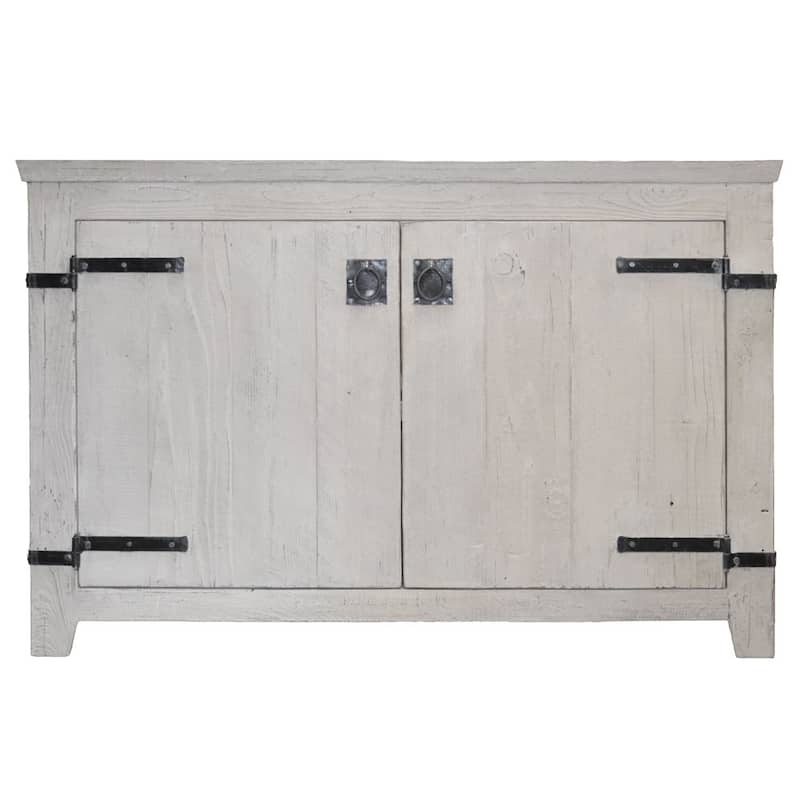 Americana Whitewash 48-inch Reclaimed Wood Bathroom Vanity (Base Only)