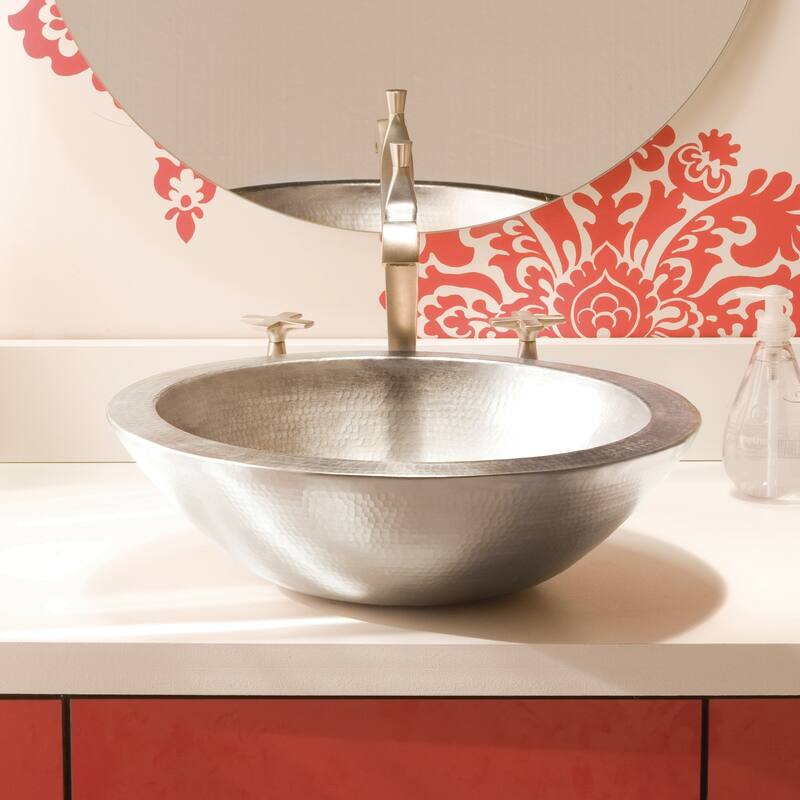 Laguna Brushed Nickel Vessel Bathroom Sink - Brushed nickel