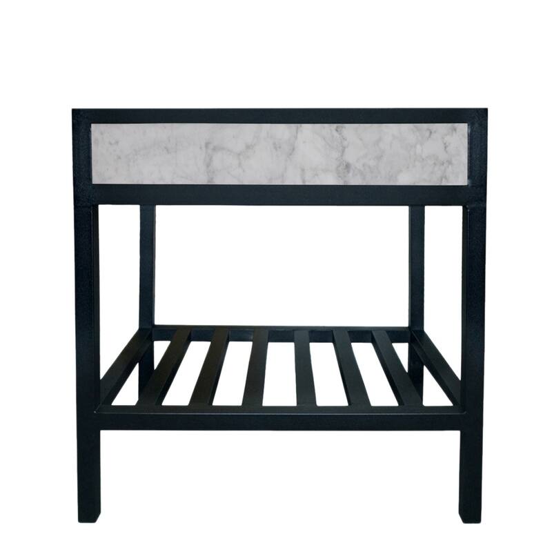 Cuzco Carrara 30-inch Handcrafted Steel Bath Vanity (Base Only)