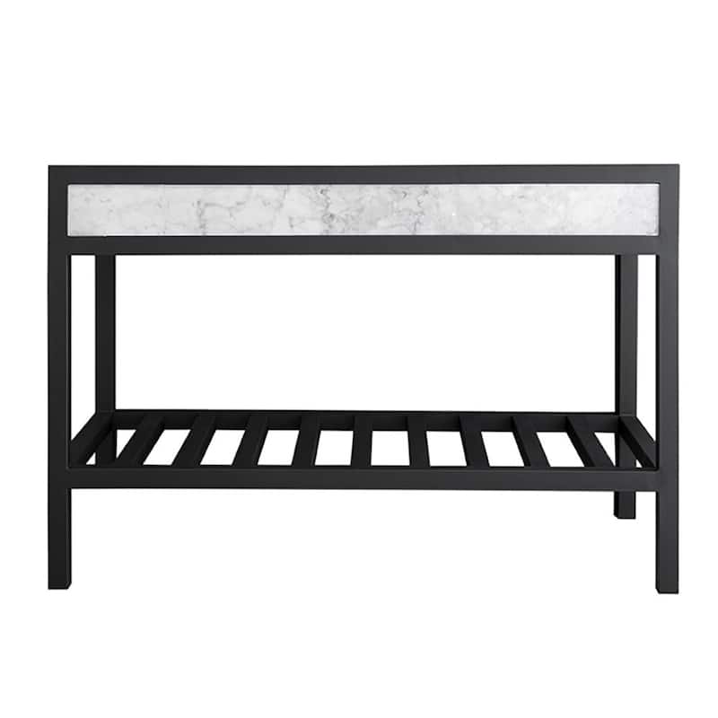 Cuzco Carrara 48-inch Handcrafted Steel Bath Vanity (Base Only) - Carrara Marble