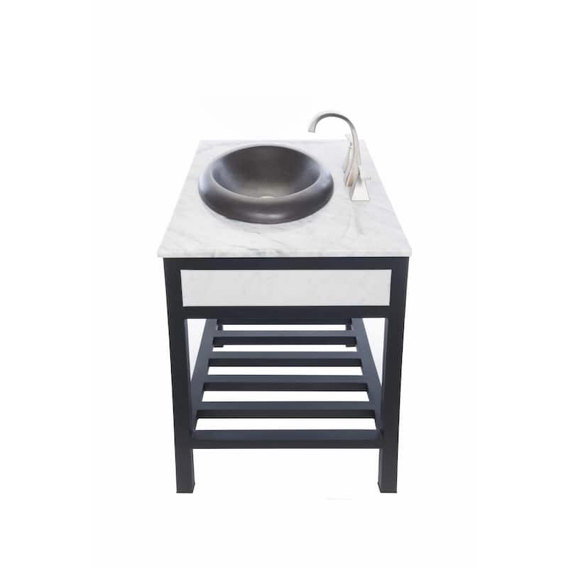 Cuzco Carrara 48-inch Handcrafted Steel Bath Vanity (Base Only)