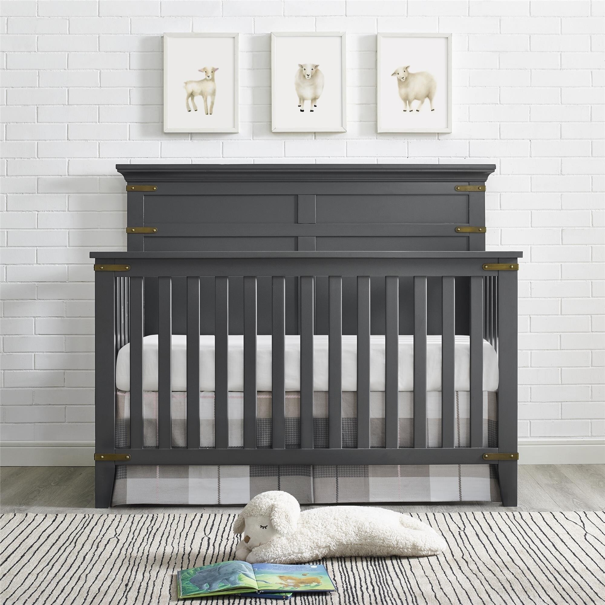 Slate store gray crib