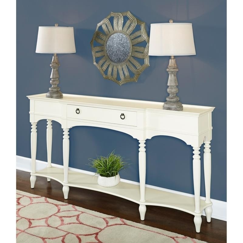 Powell Henley White Console Table Bed Bath Beyond 18236173