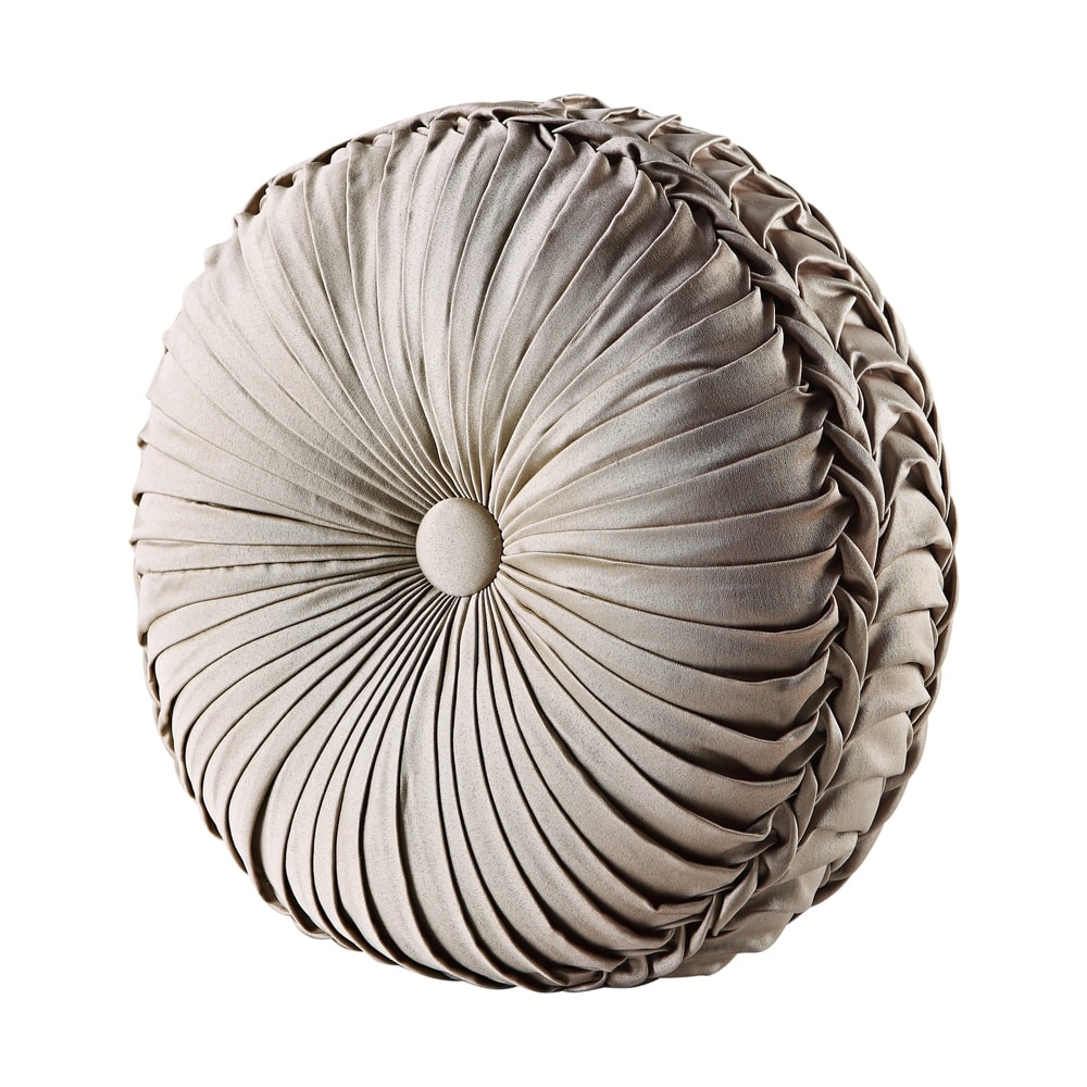 J. Queen New York Button-Tufted Round Decorative Throw Pillow Collection