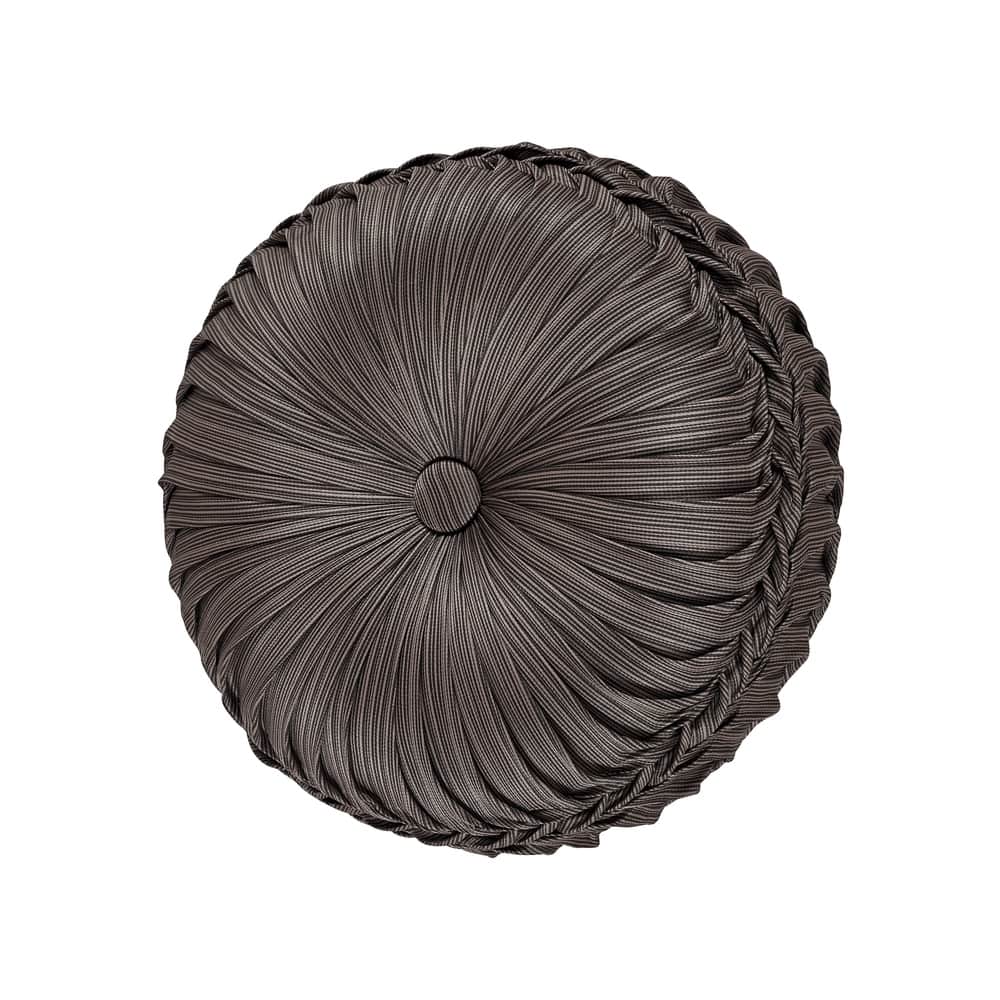 J. Queen New York Button-Tufted Round Decorative Throw Pillow Collection