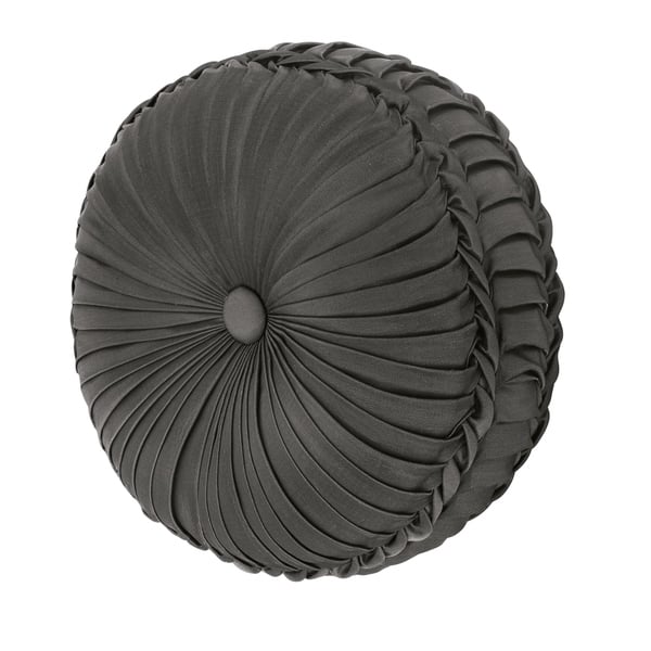 Shop Five Queens Court Button Tufted Round Decorative Throw Pillow