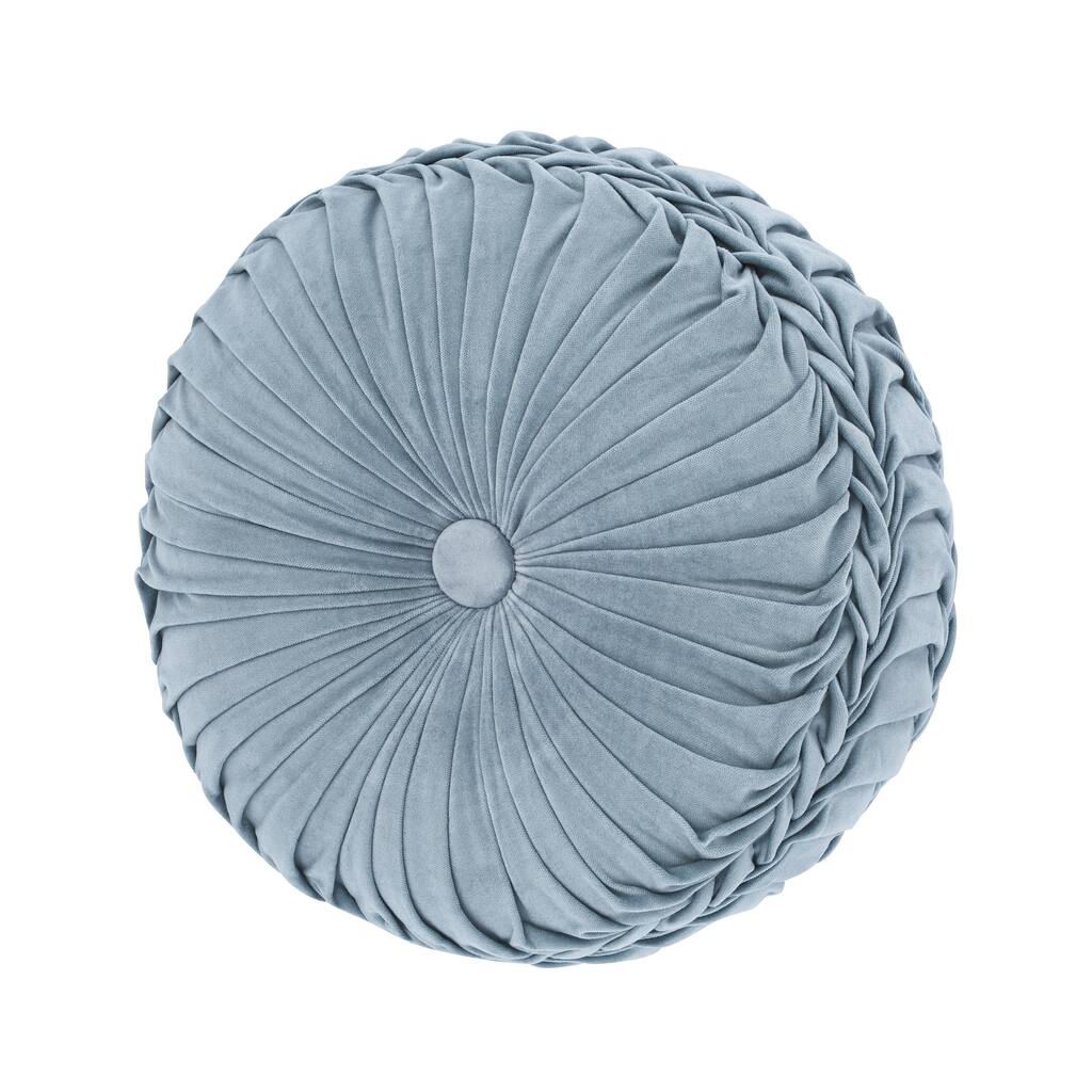 J. Queen New York Button-Tufted Round Decorative Throw Pillow Collection