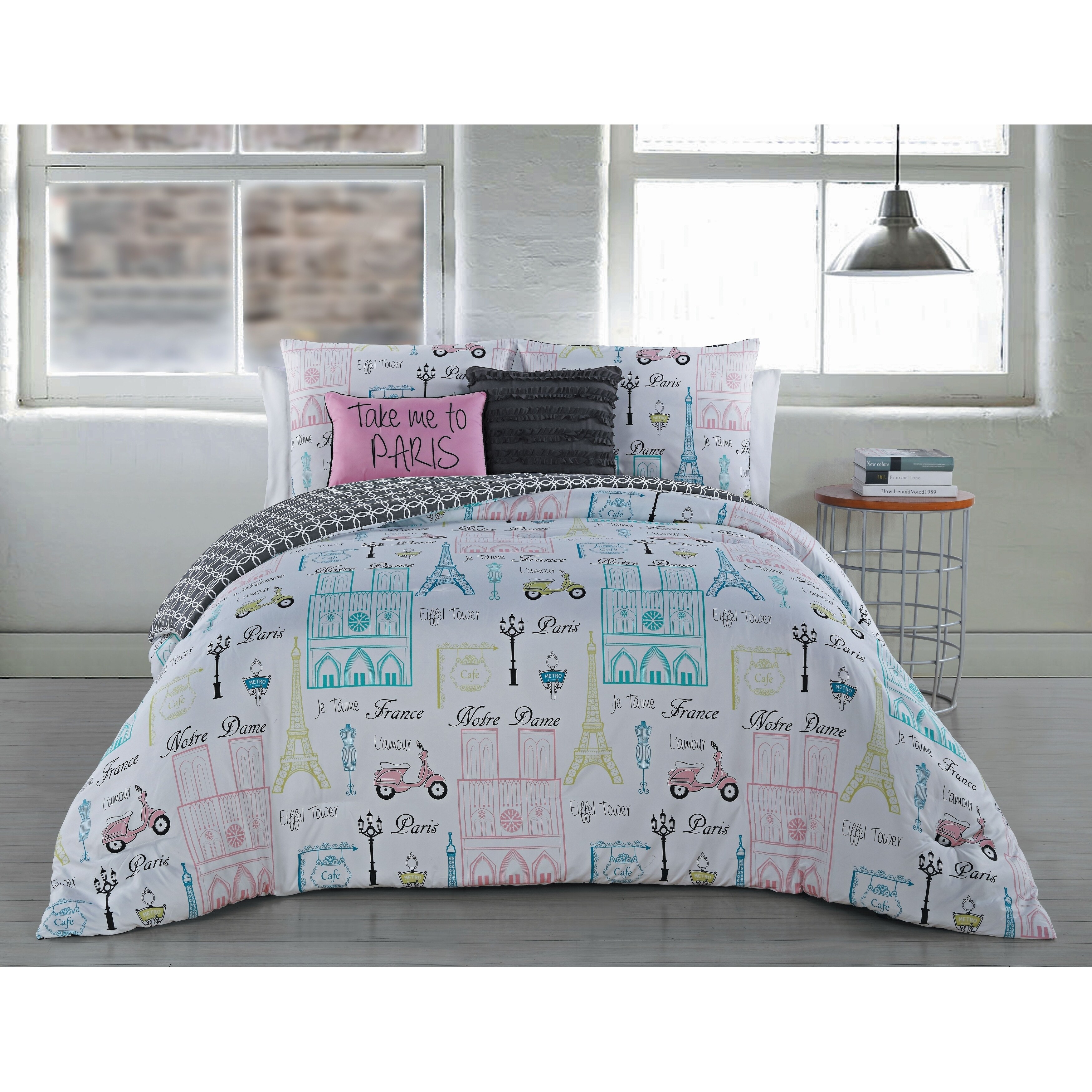 Shop Avondale Manor Dominique 5 Piece Paris Themed Comforter Set