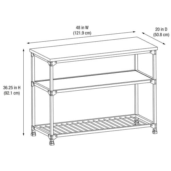 Avenue Greene Carla Antique Oak Multifunction Island Bed Bath