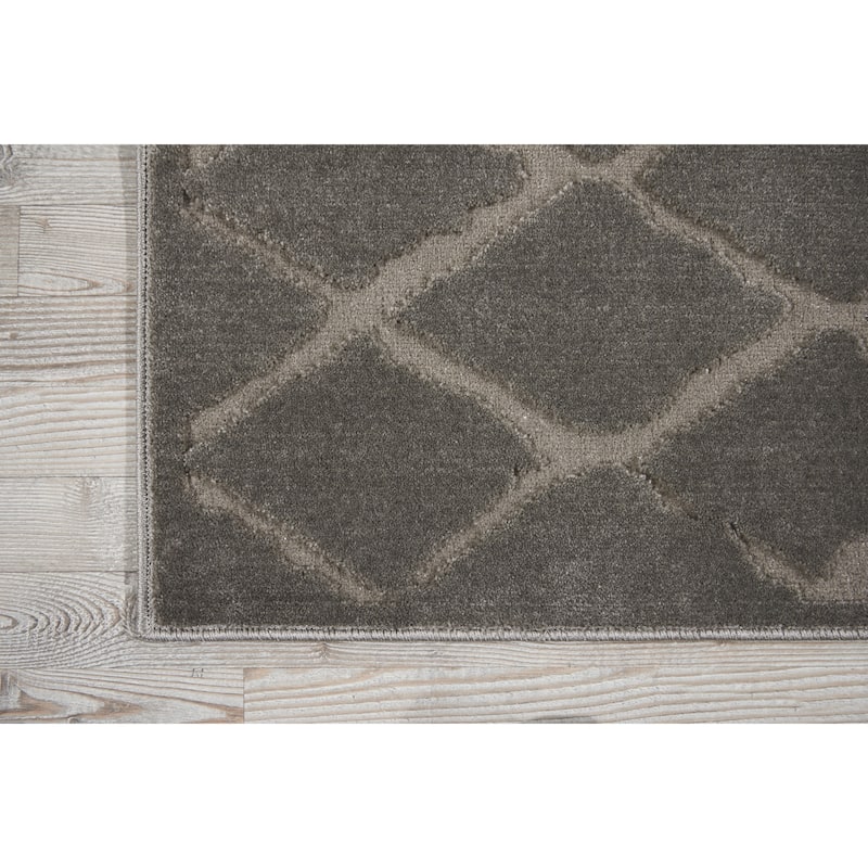 Nourison Gleam Diamond Area Rug - 3'10" x 5'10" - Grey - Runner/Rectangle