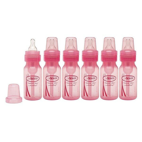dr brown's natural flow pink bottles