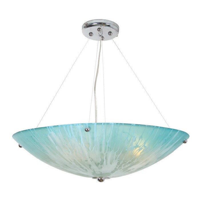 Van Teal Soiree Silver/Blue Metal/Acrylic 4-light Chandelier (Van Teal Soiree Chandelier) - Chandeliers For Bedrooms by Overstock.com