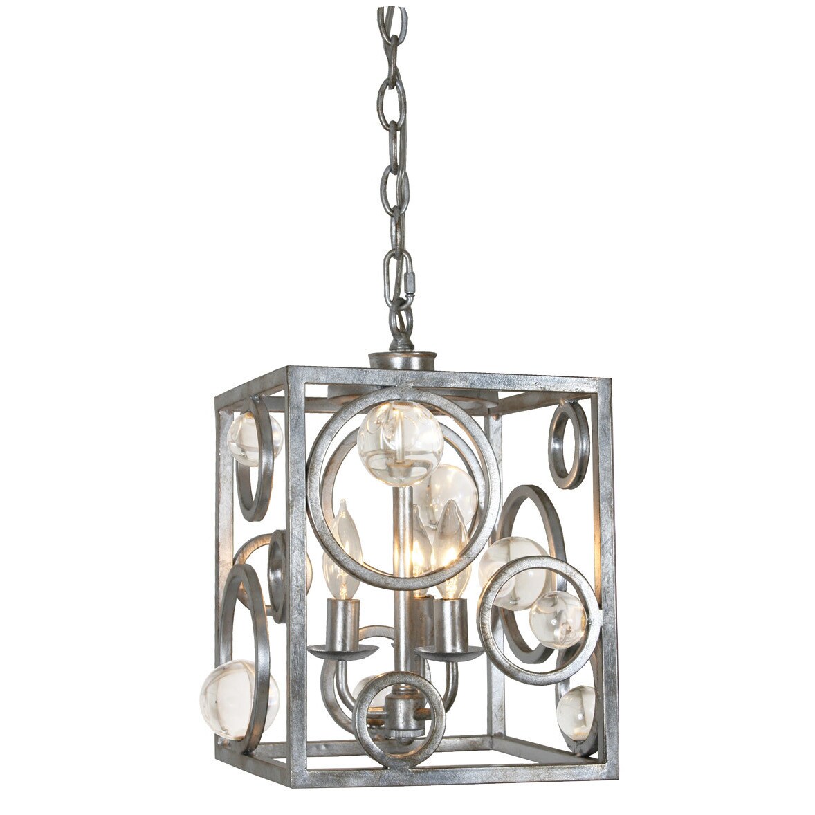 Van Teal .999 Silver Acrylic/Metal Chandelier (Silver .999) - Chandeliers For Bedrooms by Overstock.com