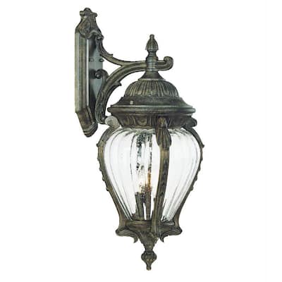 Acclaim Lighting Nottingham Collection Wall-Mount 3-Light Outdoor Black Coral Light Fixture